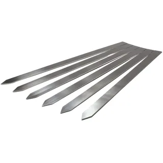 Edelstahl Adana Grillspieße extra breit 24mm und 600/450mm lang (450mm 3er Set)