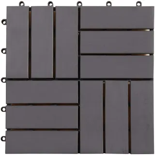 vidaXL Terrassenfliese Grau 30 x 30 cm 10 St.