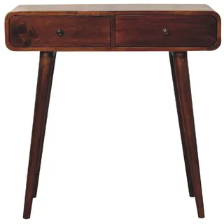 Artisan Furniture Konsolentisch, Kastanien, Holz, Echtholz,Mangoholz, Holz Optik, Rechteckig, 80x78x35 cm, FSC 100%, Handmade in India, Wohnzimmer, Wohnzimmertische, Konsolentische