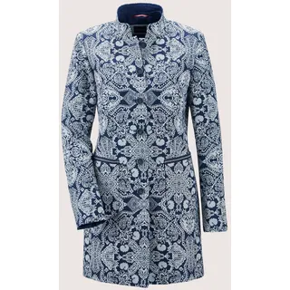 Madeleine Gehrock mit Jacquard-Muster Blau/Weiß 38