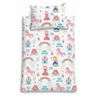 Carpe Sonno Biber-Bettwäsche, Rosa, Textil, Regenbogen, 135x200 cm, Schlafen, Babybett-Ausstattung, Babybettwäsche