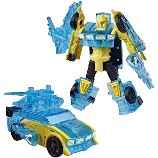 Transformers CYBERWORLD Bumblebee Cyber Changers mit Panzerung Energon Surge Action-Figur | schnelle Verwandlung in den Auto-Modus | Roboterspielzeuge für Kinder ab 6 Jahren