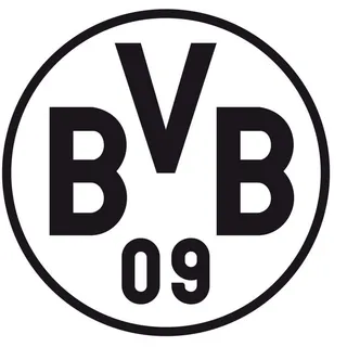 Wandtattoo WALL-ART "BVB Borussia Schriftzug mit Logo" Wandtattoos Gr. B/H/T: 80 cm x 80 cm x 0,1 cm, -, schwarz Wandtattoos Sprüche