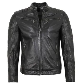 Gipsy - Herren Echtleder Lederjacke Bikerjacke Lammnappa schwarz Pflanzlich gegerbt - S