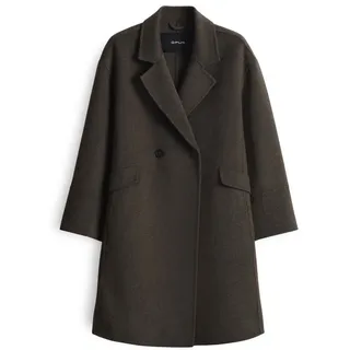 Opus Damen Mantel | HAVILDA Doppelreiher aus Double Wollmix Midnight Brown, 40