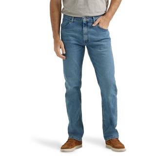 Wrangler Herren Klassische 5 Taschen, Normale Passform Jeans, Vintage Blue Flex, 37W / 30L