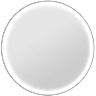 kleankin Badspiegel Ø 600 mm Silber/Weiß