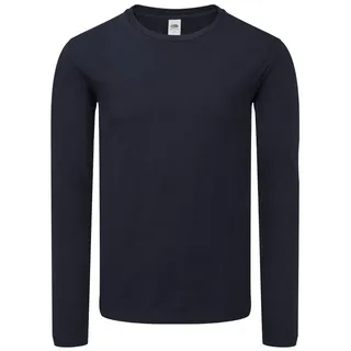 FRUIT OF THE LOOM Iconic 150 Classic Langarmshirt deep navy L