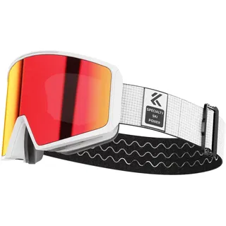 KAPVOE Skibrille Snowboard Brille für Brillenträger Herren Damen Jugend Schneebrille UV400 Schutz Ski Goggles mit Magnet-Wechselsystem Kompatibler Helm Anti Fog Ski brille für Skifahren Rot 03