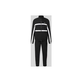 Regular Fit Trainingsanzug mit Kontraststreifen, Black, L