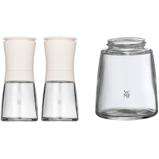 WMF Trend Mühlenset 2tlg, Salz- und Pfeffermühle unbefüllt, Glasbehälter & Ersatzglas für Gewürzmühle De Luxe, Trend, Ceramill Nature, Glas spülmaschinengeeignet