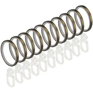 Liedeco Ringe, Stilringe mit Gleiteinlage + FLH | Bronze | 10 Stück