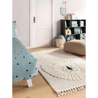Lytte Momo Kinderteppich 160 x 230 cm Beige/Weiß