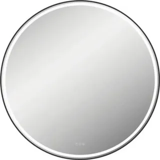 form&style LED-Spiegel SABA Ø 120 cm mit Touch Sensor und Anti-Fog-System Rahmen schwarz IP 44 - Schwarz