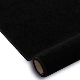 rugsx Einfarbiger Teppich Trendy für Zimmer, Wohnzimmer, Schlafzimmer, Teppichboden Auslegware, schwarz, Verschiedene Größen, 400x600 cm