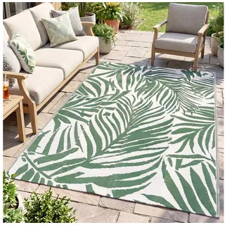 Outsunny Outdoor Teppich 243 x 152 cm Dunkelgrün