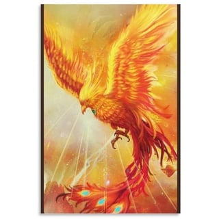 XIONGJIE Phoenix Oiseau de Feu Poster, dekoratives Gemälde, Leinwand, Wandkunst, Wohnzimmer, Poster, Schlafzimmer, Gemälde, 60 x 90 cm