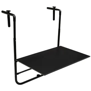 Balkon Klapptisch Hängetisch Bistrotisch verstellbar - SSB 1, Schwarz - 60x42