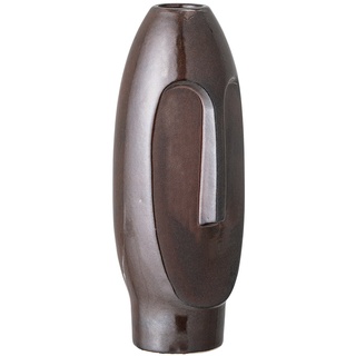 Bloomingville - Vase mit Gesicht, Ø 10,5 x H 26 cm, braun