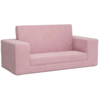 vidaXL Schlafsofa 2-Sitzer Rosa Weicher Plüsch