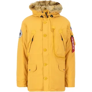 Winterjacke ALPHA INDUSTRIES "ALPHA Men - Parka & Winter Jackets Polar Jacket" Gr. L, gelb (wheat) Herren Jacken Übergangsjacken