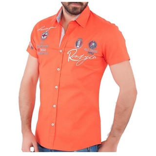 RedBridge Kurzarmhemd Irvine im Slim Fit-Schnitt mit Stickerei orange M