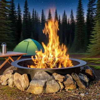 Virimolo Rauchfreie Feuerstellenring, Feuerstelle Für Outdoor, Rund Feuerschale Garten, DIY Feuerring Für Lagerfeuer für die Holzverbrennung, über Oder Im Boden,Kohlenstoffstahl