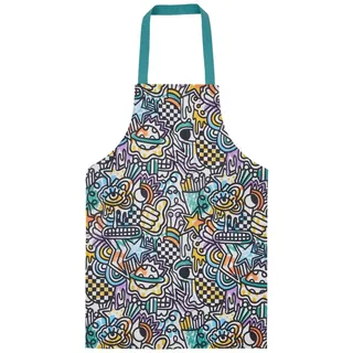 Ulster Weavers Kochschürze Kids Aprons, (Set, 1-tlg., 1-teilig), Baumwolle PVC-Überzug ca. 50x74cm Teen-Schürze Bastel-/Malschürze blau