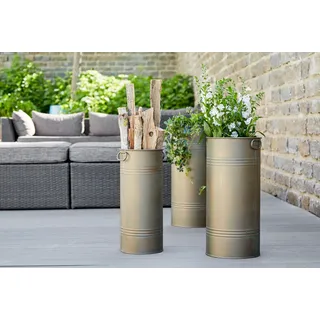 Vase Haley m. Henkeln - 3er Set - Bronze