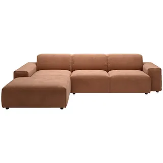 Pure Home Lifestyle Ecksofa 9125, Rost, Kunststoff, 4-Sitzer, Ottomane links, L-Form, 300x189 cm, Goldenes M, Made in EU, Oeko-Tex® Standard 100, DGM-Emissionslabel, seitenverkehrt erhältlich, Hocker erhältlich, Wohnzimmer, Sofas & Couches, Wohnlandschaften, Ecksofas