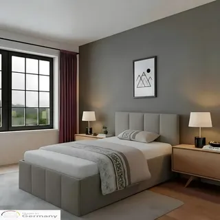 Halmon Schlafkomfort Betten Dalas 100 x 200 cm H2 Grau