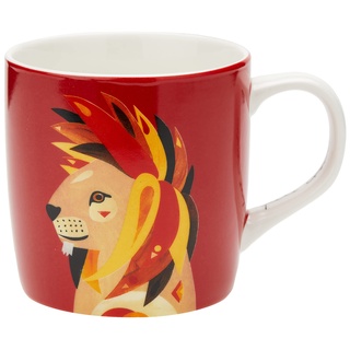 Maxwell & Williams DX0911 Kaffee-Tasse Lion 420 ml – Porzellan bauchig – mit buntem Löwen-Motiv, in Geschenkbox