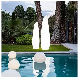 Licht-Trend LED Außen-Stehlampe Fredo Außen-Stehleuchte Kaltweiß Weiß, Kaltweiß weiß Ø 38 cm x 170 cm