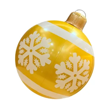 Wusideday Aufblasbare Weihnachtsdekoration | PVC Weihnachtskugeln Aufblasbar,Große 60cm wasserdichte Deko Für Fest Party Zuhause Garten Baum Terrasse Park