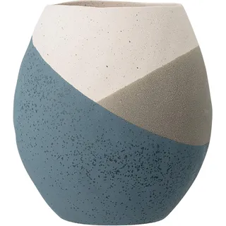 Bloomingville Deko Vase Noak, blau, Terrakotta