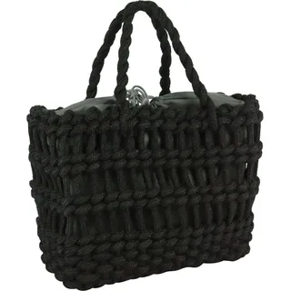 FURNARO Korbtasche Cosy chic - Handtasche Baumwolle schwarz modern