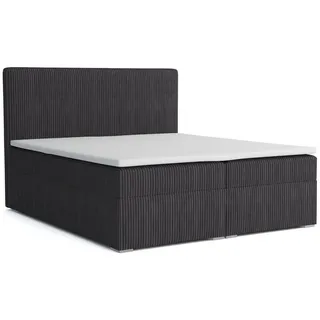 Deine Möbel 24 Boxspringbett LOFT IV 200 x 200 cm H4 Grau
