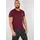Basic Small Logo Kurzarm-T-Shirt Burgundy S