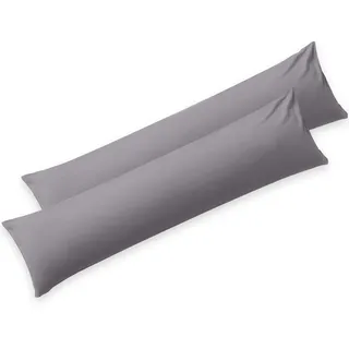 Blumtal Kissenbezug Seitenschläferkissen 40 x 145 cm Grau