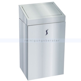 Mülleimer Orgavente BRINOX Push Abfallbehälter 25 L aus Edelstahl glänzender Abfallbehälter, ohne Inneneimer