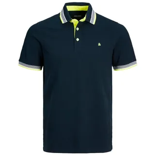 Jack & Jones Poloshirt Polo Shirt JJEPAULOS Sommer Hemd Kragen Pique Cotton (1-tlg) 3613 in Dunkelblau-3 blau L