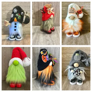 Weihnachtswichtel-plüschpuppe, Etageren-tablett, Dekorative Puppen, Handgefertigte Stoffwichtel-heimdekoration