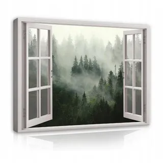 Wallarena Leinwand, Mehrfarbig, Holzwerkstoff, Recyclingholz, Baum/Pflanze/Natur, Rechteckig, 120x80 cm, FSC 100%, 3D-Effekt, Bilder und Zubehör, Wandbilder, Leinwandbilder