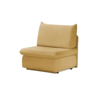 Sofa.de Schlafsessel Etta Kunstleder 88 x 88 x 96 cm Gelb mit Schlaffunktion
