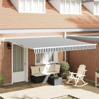 vidaXL Markise Manuell 400 x 300 cm anthrazit