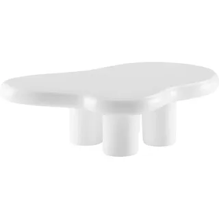 SalesFever Couchtisch Wolkenform im Comic-Stil Design aus Fiberglas in Weiß | Gr.: onesize