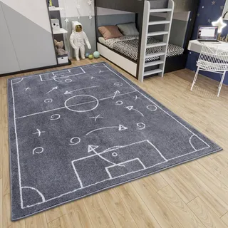HANSE HOME Adventures Gameplan Kinderteppich 120 x 170 cm Grau