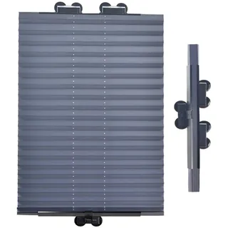 DLLY Thermo Dachfenster Rollos Ohne Bohren, Sonnenschutz-verdunkelungsrollos Mit Saugnäpfen, Plissee-rollos, Temporäre Jalousien, Für Velux- Und Roto-Fenster,65x140cm/25.6 * 55in