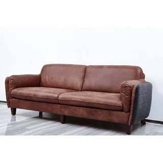 Xlmoebel Polstergarnitur Vintage Echtleder Sofa im Loft-Stil für elegantes Wohnen, (1-tlg., Sofagarnitur 3+2 Sitzer), Hergestellt in Europa braun