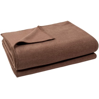 Soft-Fleece-Decke – Polarfleece-Decke mit Häkelstich – flauschige Kuscheldecke – 160x200 cm – 840 smoke – von 'zoeppritz since 1828', 103291-840-160x200